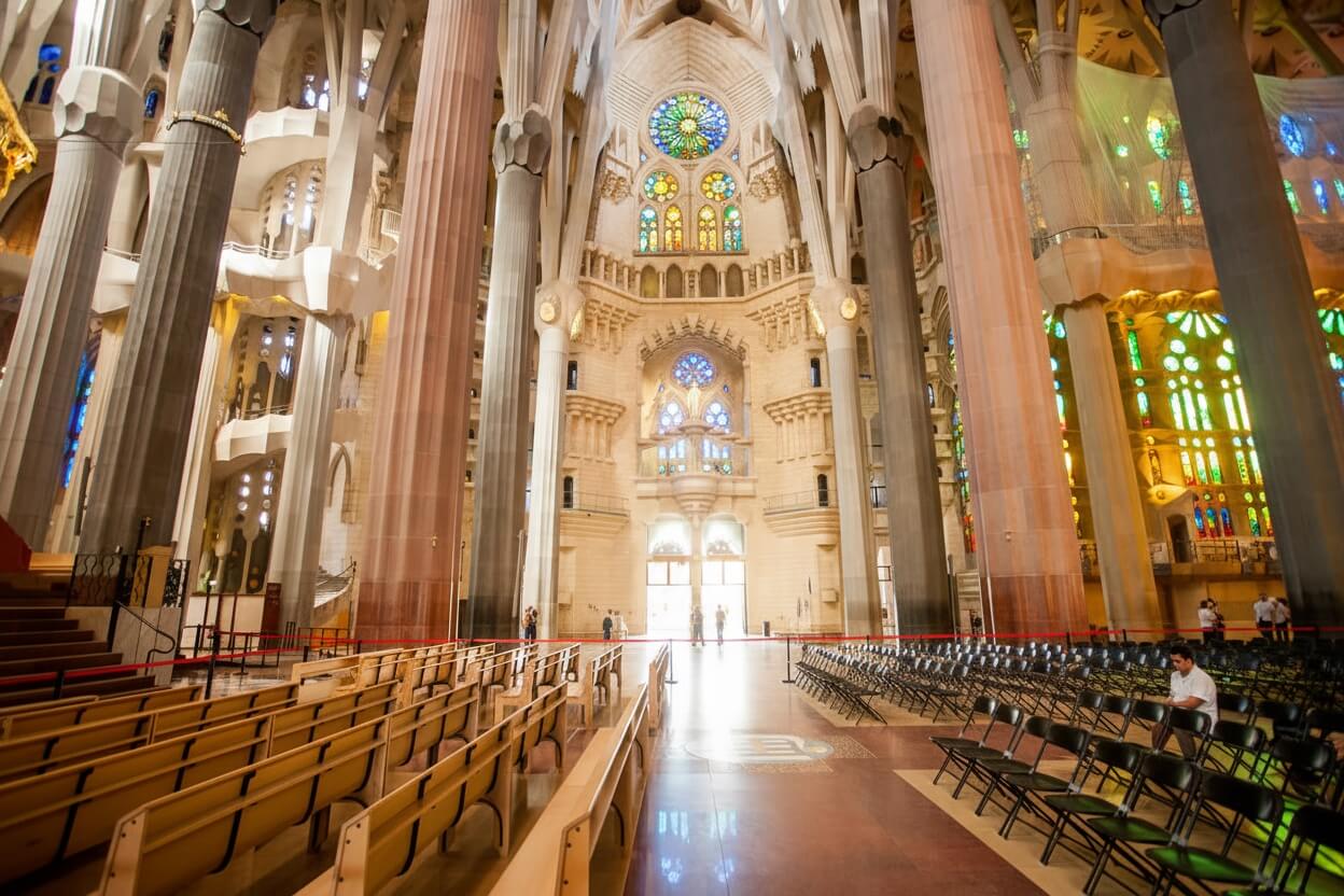 Sagrada Família wnętrze nawa główna